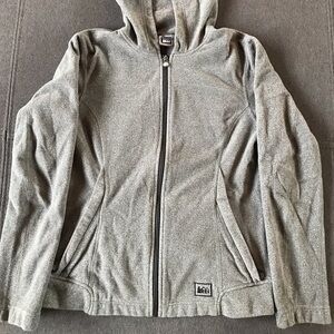 REI Gray Full-Zip Hoodie